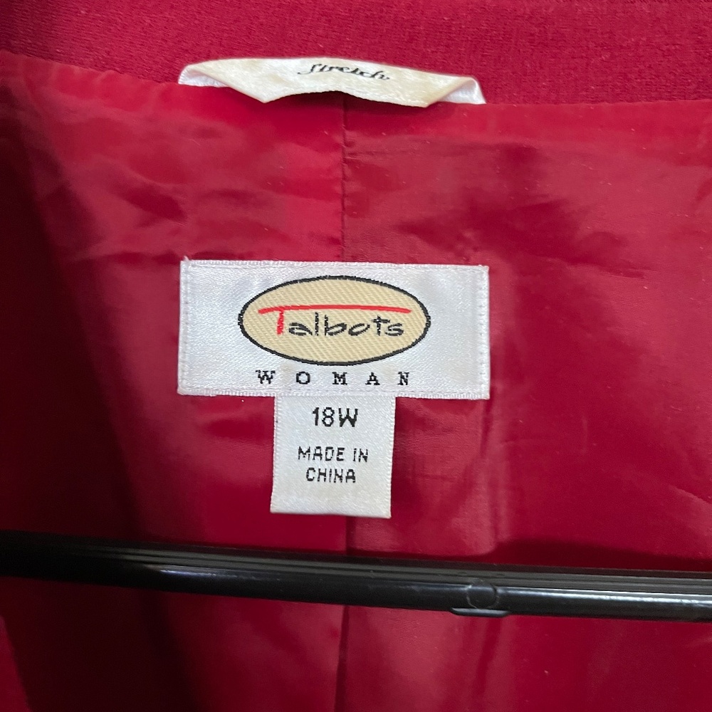 Talbots Soft Red Lined Jacket With Double Pocket/… - image 2